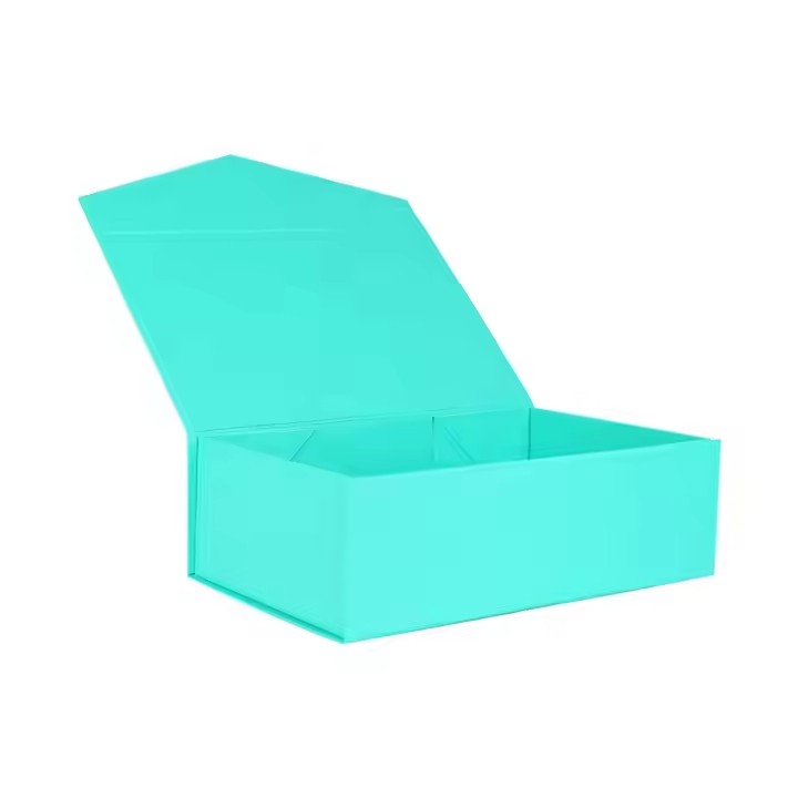 Box printing cardboard rigid folding magnetic paper gift packaging box for present