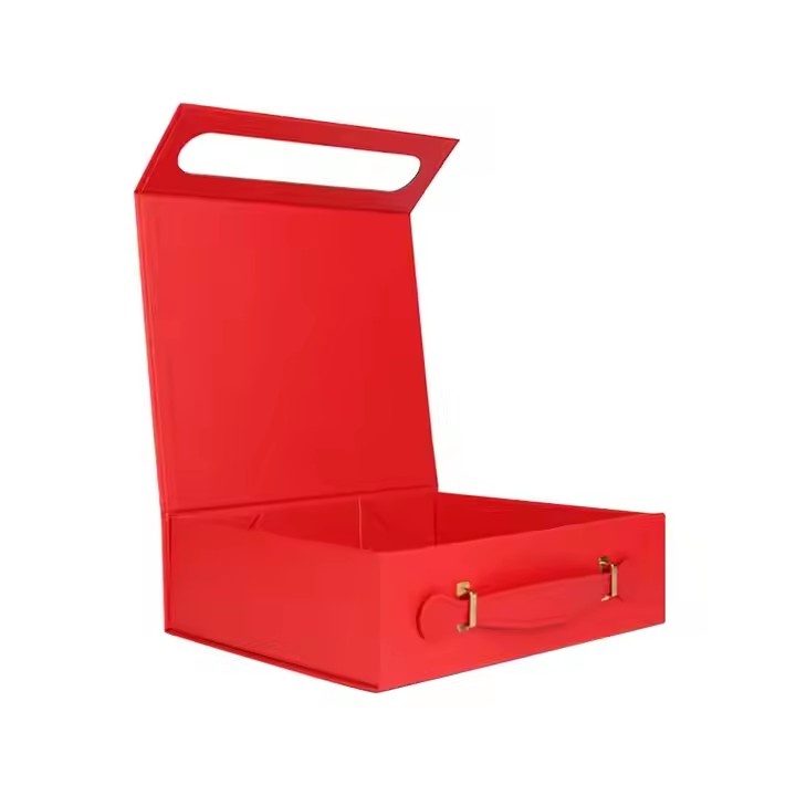 Box printing wholesale large shipping folding lembrancinha de aniversrio cardboard package box with handle