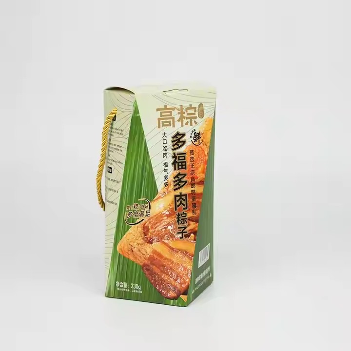 Box printing custom creative special shaped box food white paper packaging boxes with one handle