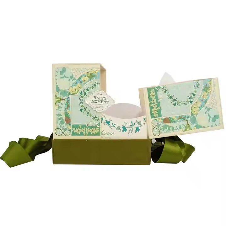 Box printing empty explosion rigid double door closure square gift box for women