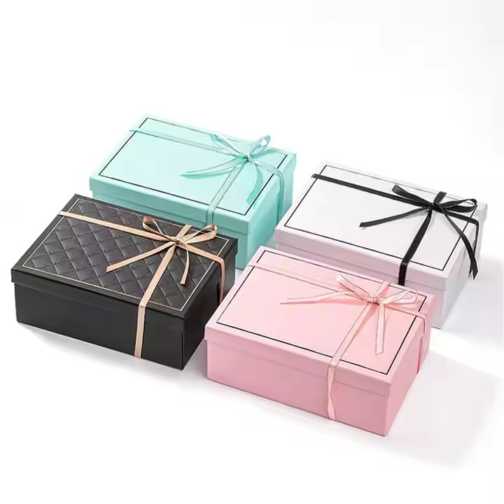 Box printing custom white black pink board cardboard folding gift packing boxes for cosmetic