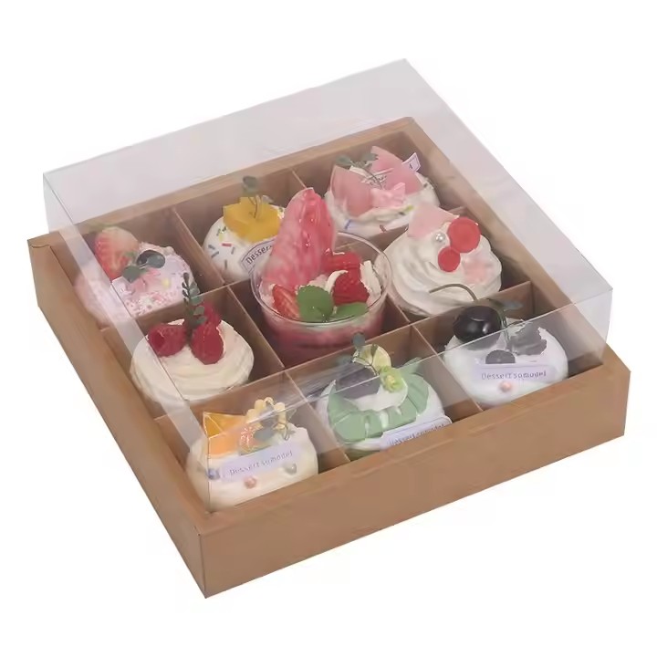 Box printing customized cardboard paper food cheese forcustard custard egg boat tart tray packaging box