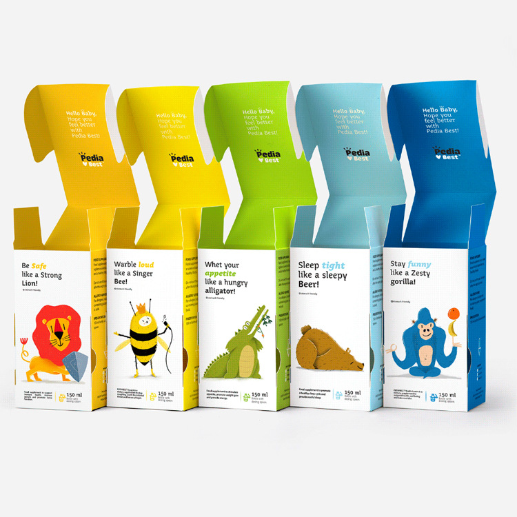 Box printing promotional biodegradable pill bottle eyelash box pill packaging