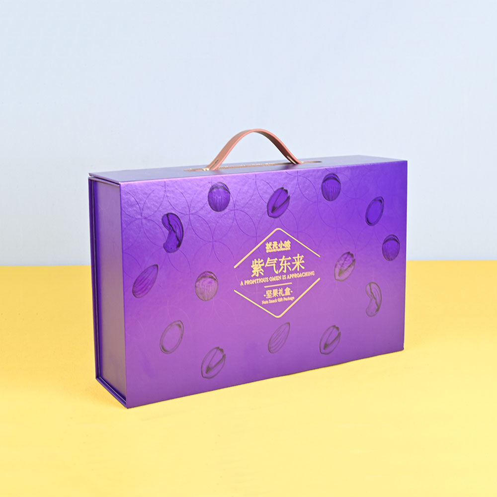 Box Printing Personalized Large Square Packaging Collapsible Gift Magnetic Rigid Closure Paper Boxes with Leather Handle Plus Bags